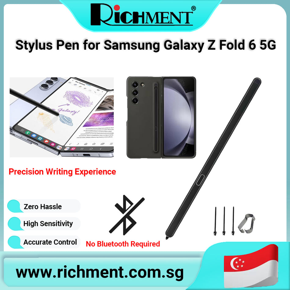 【✅SG Brand🔥】RICHMENT Stylus Pen for Samsung Galaxy Z Fold 6 5G – Fold Edition S Pen with Precise Writing, Slim Grip, Extra Nibs – Perfect for Note-Taking, Study, or Creative Work
