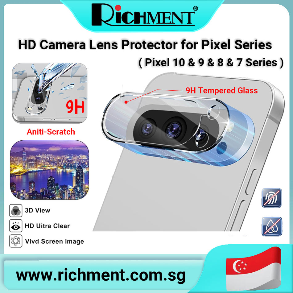 【✅SG Brand🔥】Google Pixel 10 Pro XL / 10 Pro / 10 / 9 Pro XL / 9 Pro / 9 / 8 Pro / 8A / 8 / 7 Pro / 7 Camera Lens Protector – 9H Tempered Glass Cover, Anti-Scratch, HD Clear, Case-Friendly, Ultra-Thin Shockproof Camera Guard for Pixel Series