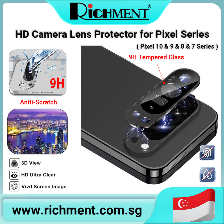 【✅SG Brand🔥】Google Pixel 10 Pro XL / 10 Pro / 10 / 9 Pro XL / 9 Pro / 9 / 8 Pro / 8A / 8 / 7 Pro / 7 Camera Lens Protector – 9H Tempered Glass Cover, Anti-Scratch, HD Clear, Case-Friendly, Ultra-Thin Shockproof Camera Guard for Pixel Series