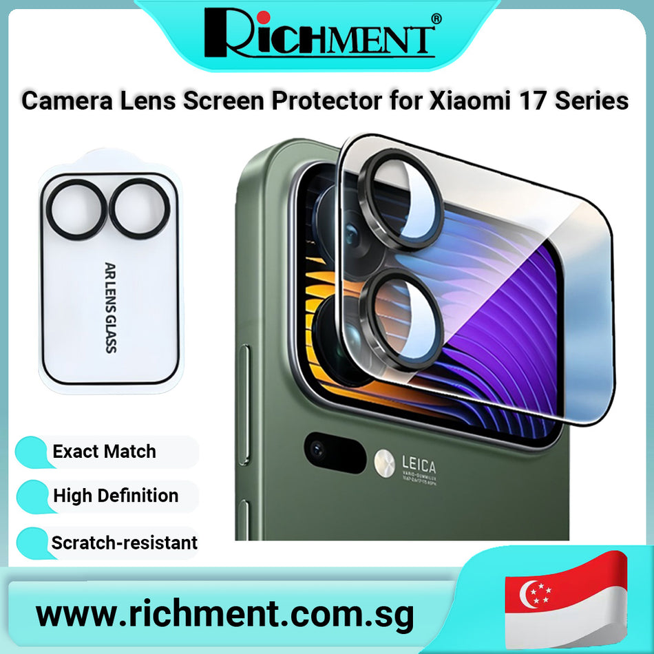 【✅SG Brand🔥】RICHMENT Camera Lens ProtectorTempered Glass, Anti-Scratch, Explosion-Proof, Ultra-Thin Slim Fit, Case Friendly, Easy Installation, Protects Against Drops for XIAOMI 17/17 Pro/17 Pro Max/17 Ultra