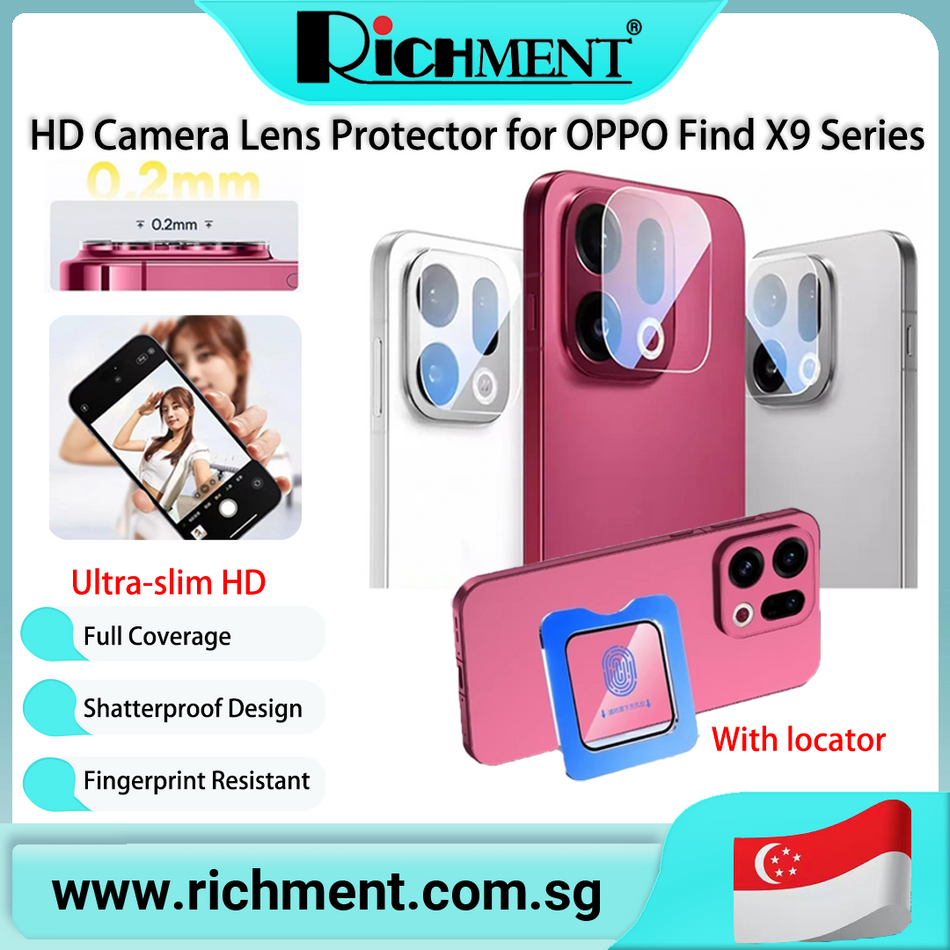【✅SG Brand🔥】RICHMENT Camera Lens Protector for OPPO Find  X9 Ultra HD Clear  with Alignment Tool / Standard 9H Temper