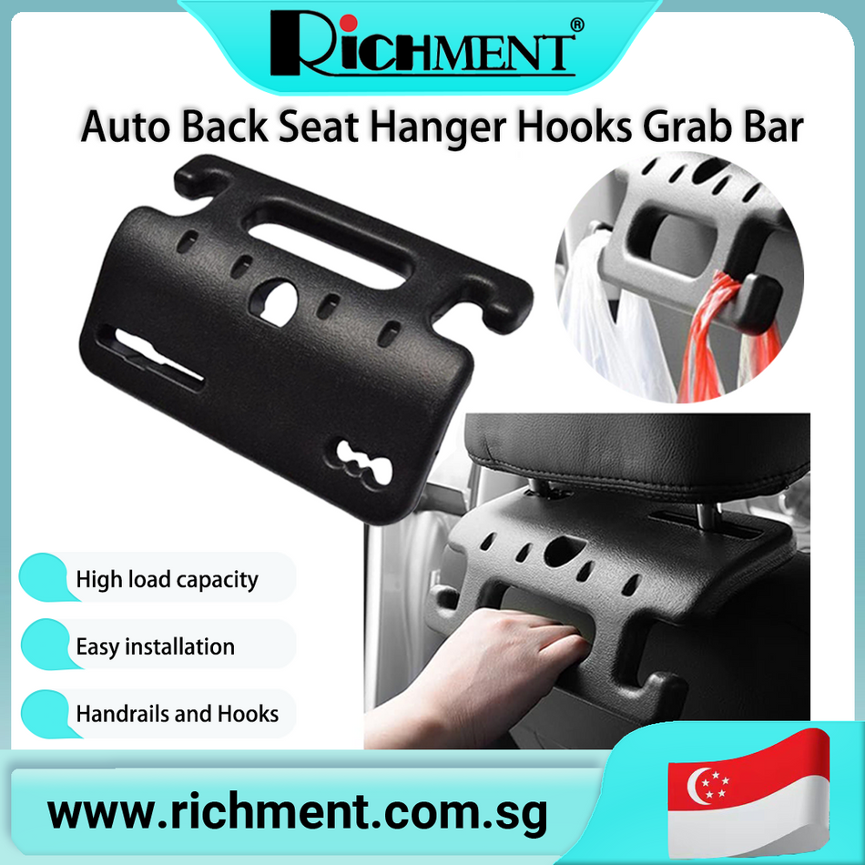 【✅SG Brand🔥】RICHMENT Auto Back Seat Hanger Hooks Grab Bar, Multi-functional Car Armrests, Safety Handles for the Elderly Car accessories and in-car hooks