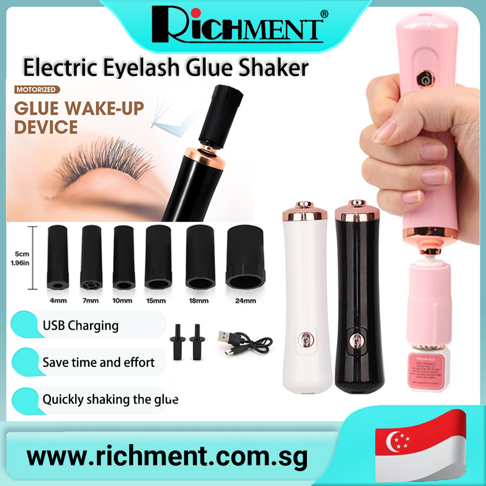 【✅SG Brand🔥】RICHMENT USB Rechargeable Eyelash Glue Shaker for Eyelash Extension Glue Nail Gel Polish Pigment Mixer Automatic Glue Mixing Machine Beauty Tool
