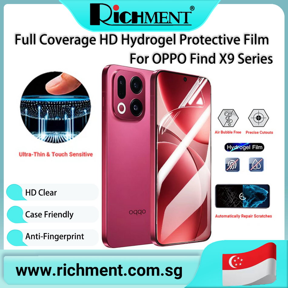 【✅SG Brand🔥】Hydrogel Screen Protector for OPPO Find X9 Ultra/X9 Pro/X9 Ultra/OPPO Find X9S Pro-Thin  HD Clear/Matte/Privacy