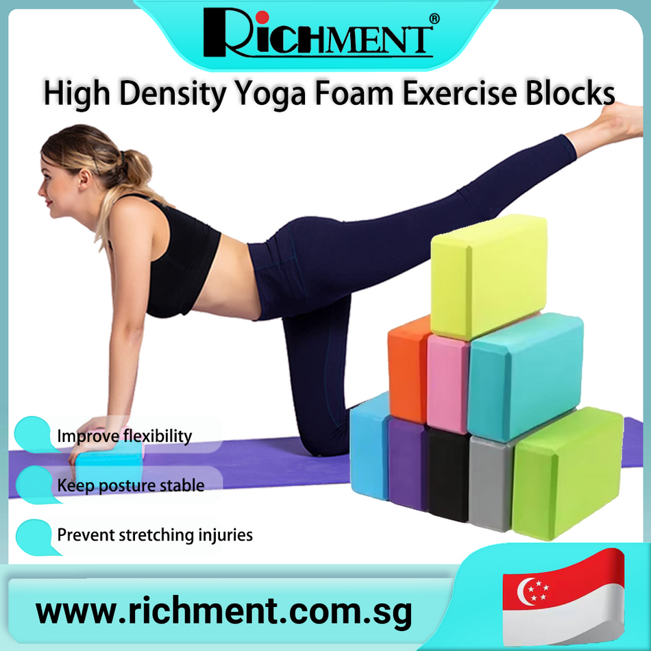 【✅SG Brand🔥】RICHMENT Ultimate Sup Yoga Block, Yoga Brick for Yoga Pilates Exercises & Stretching Multi-Use & Durable