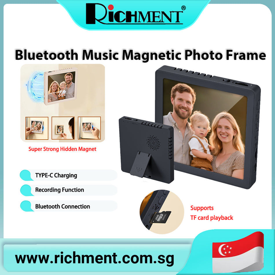 【✅SG Brand🔥】RICHMENT 5x7 Picture Frame, Personalized 20S Voice Recordable Photo Frame, Vertical or Horizontal, Tabletop & Wall Mount, Gifts for Boys & Girls, Mother, Father, Grandparents, Birthday, Christmas