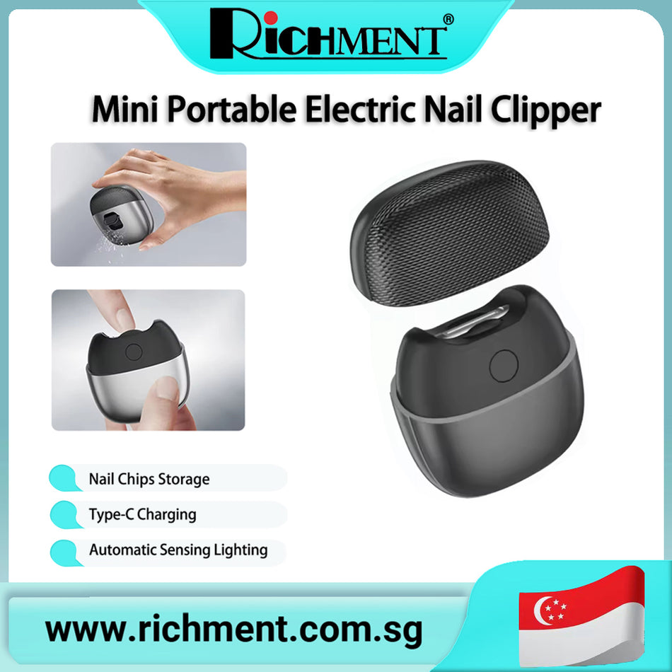【✅SG Brand🔥】RICHMENT 1-in-1 Electric Nail Clipper (M11) Ultra-quiet electric nail clippers with light for adults Automatic nail trimmer with digital display Three-speed control for babies, children, kids, adults, seniors and carers