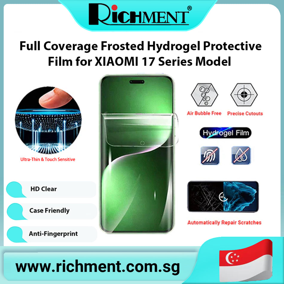 【✅SG Brand🔥】RICHMENT  Matte Hydrogel Anti-Glare Film|Fingerprint Unlock Screen Protector for XIAOMI 17T/17T PRO/Xiaomi POCO X8 Pro Max
