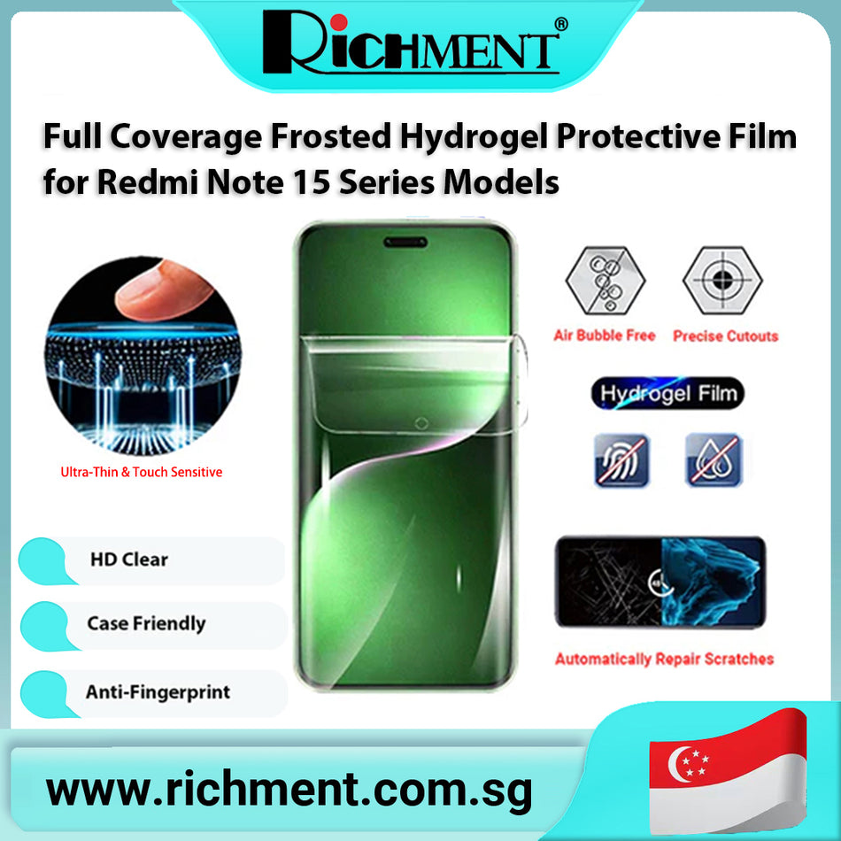 【✅SG Brand🔥】RICHMENT RICHMENT Matte Hydrogel Anti-Glare Film Screen Protector for  Redmi Note 15/15 Pro/15 Pro Puls